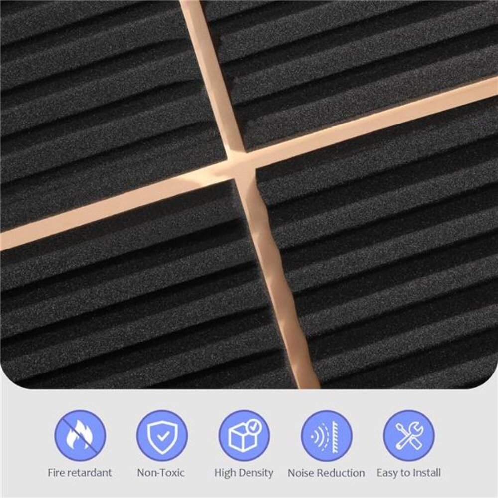 New 80 Pack Acoustic Foam Panels,1"X 12" X 12"Sound Proof Foam Panels,High Densi - Picture 5 of 7